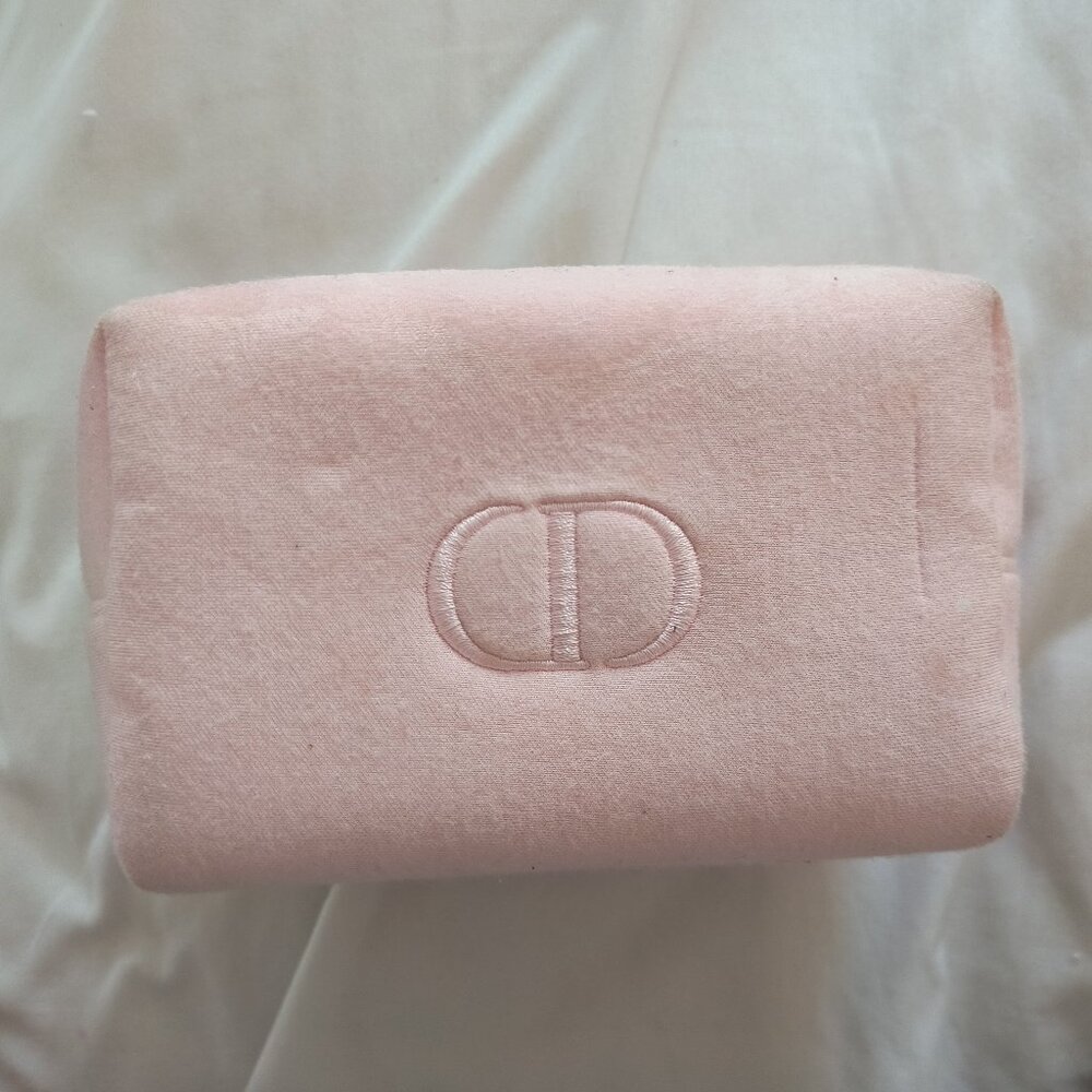 Dior Baby Pink Velvety Makeup Bag Pouch